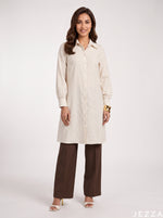 Load image into Gallery viewer, White Horizon: Cotton Knee Top 82901