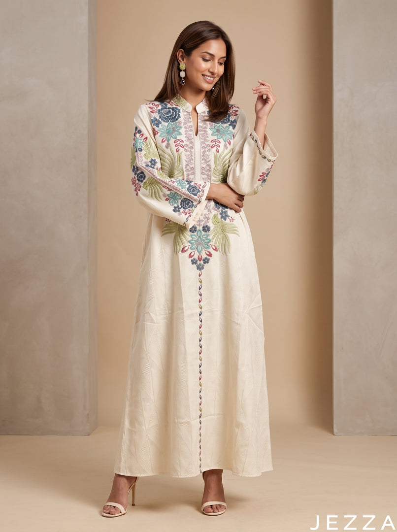 Heritage Bloom: Embroidered Kaftan 93251