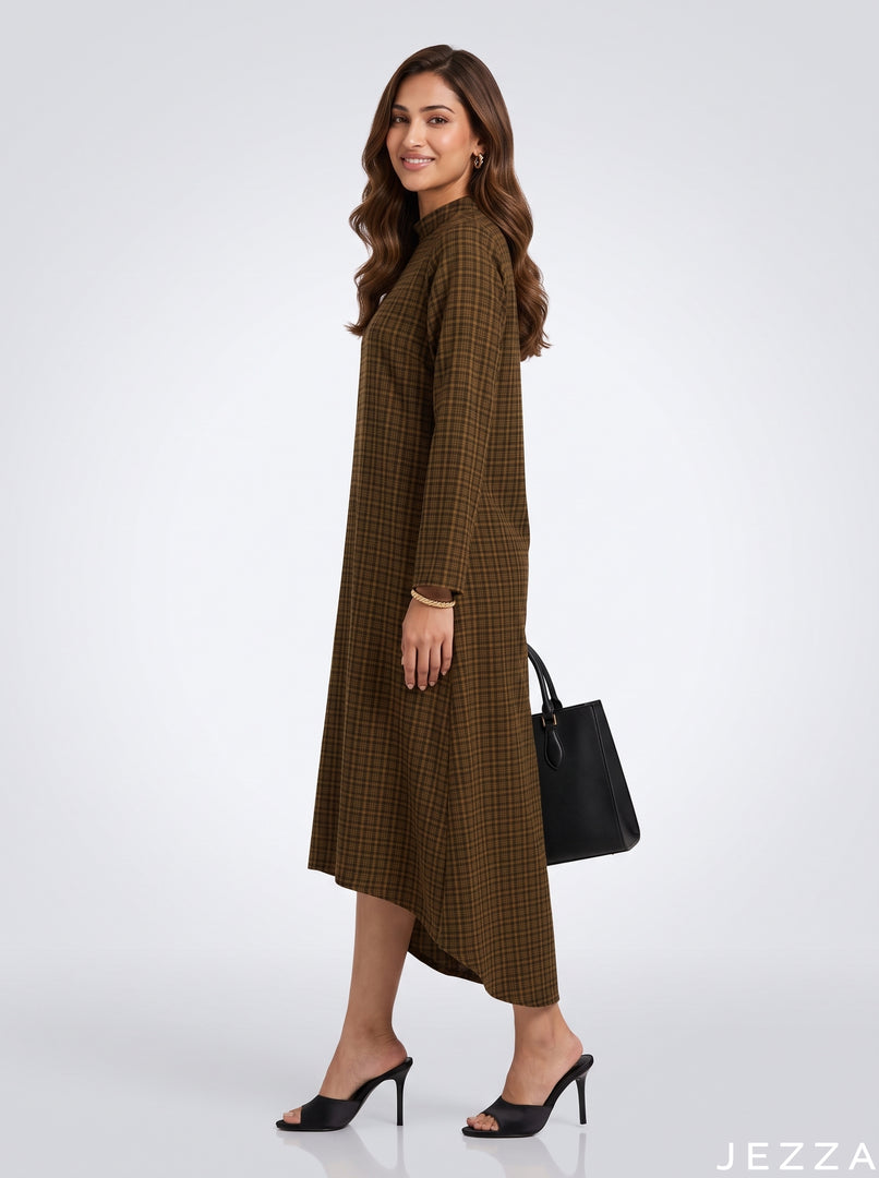 Highland Check: Plaid Midi Top 86462