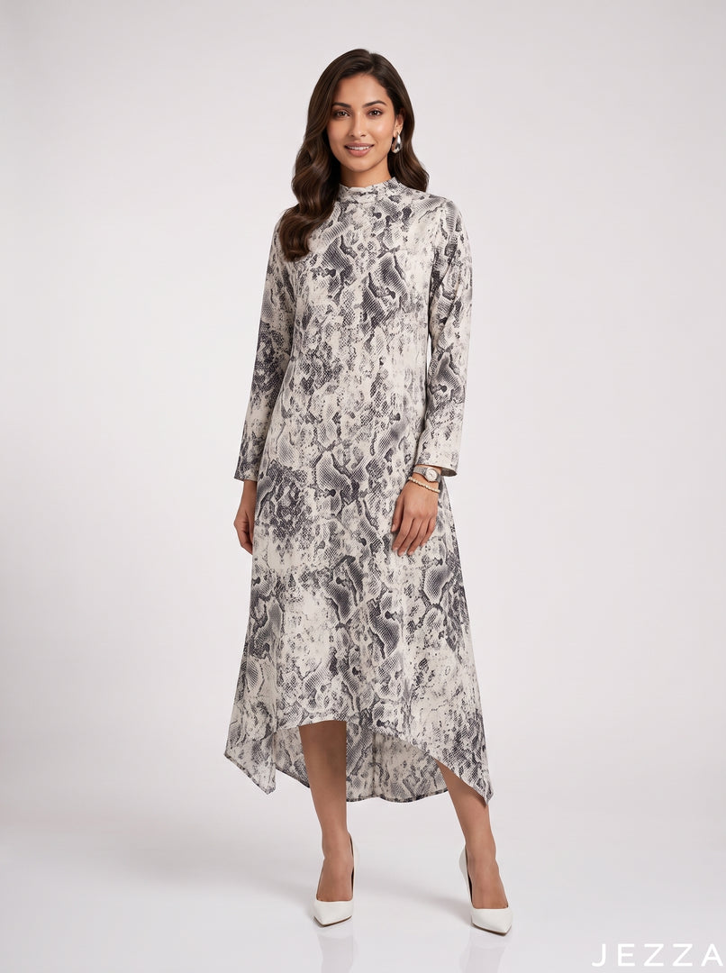 Wild Texture: Snake Print Midi Top 86461