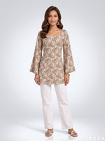 Load image into Gallery viewer, Paisley Contour: Fitted Below Hip Top 87531
