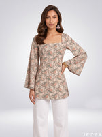 Load image into Gallery viewer, Paisley Contour: Fitted Below Hip Top 87531