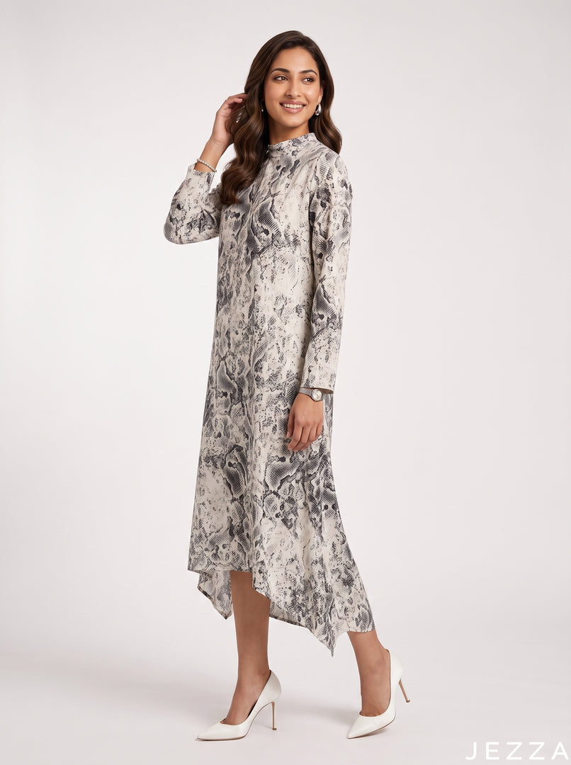 Wild Texture: Snake Print Midi Top 86461