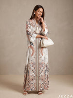 Load image into Gallery viewer, Nomad Luxe: Paisley &amp; Animal Print Kaftan 93311
