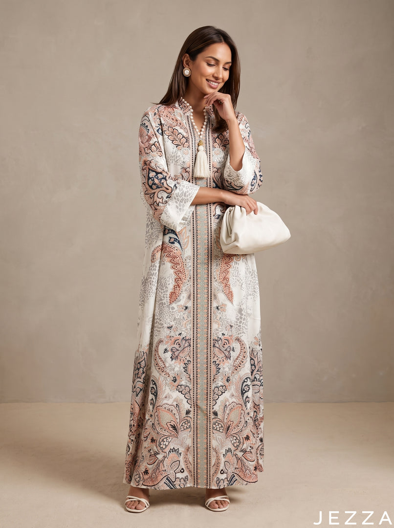 Nomad Luxe: Paisley & Animal Print Kaftan 93311