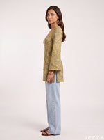 Load image into Gallery viewer, Heritage Paisley: Square Neck Below Hip Top 88281