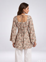 Load image into Gallery viewer, Paisley Contour: Fitted Below Hip Top 87531