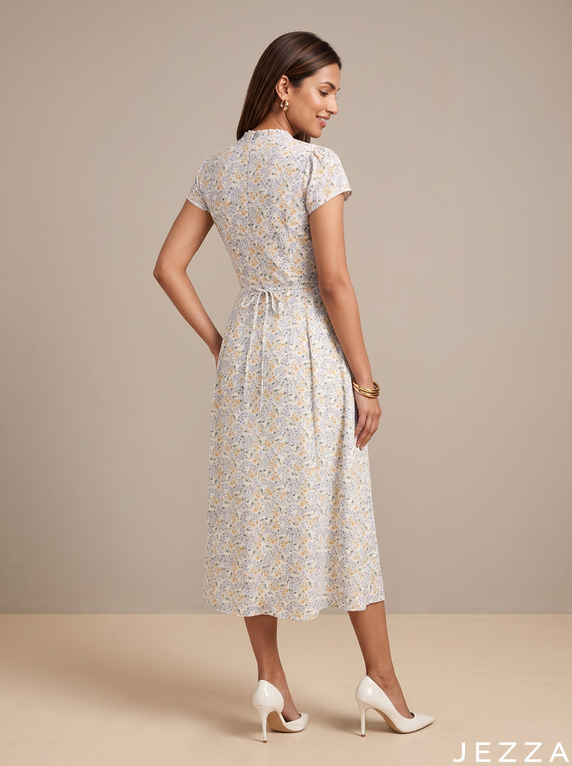 Botanic Rhythm: Floral  Midi Dress 87261