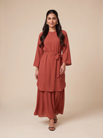 Load image into Gallery viewer, Burnt Orange Classic Long Dress 93342