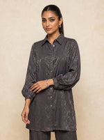 Load image into Gallery viewer, Grey Harmony: Jacquard Top &amp; Pant Set 92141/92151