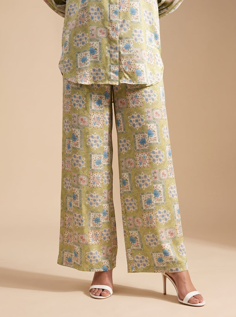 Relaxed Collar Top & Pant Set 89993/91813