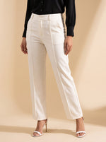 Load image into Gallery viewer, Pin Tuck Twill White Pant 88232