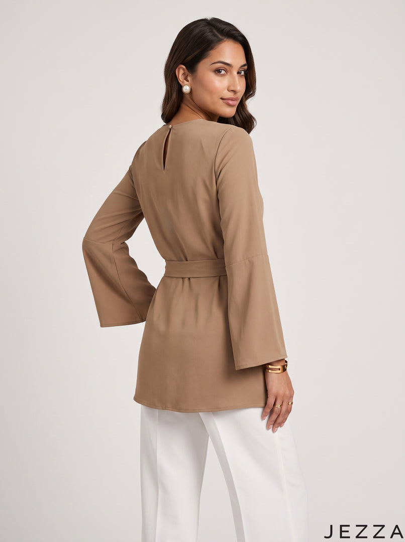 Desert Dune: Thick Georgette Below Hip Top 87811