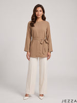 Load image into Gallery viewer, Desert Dune: Thick Georgette Below Hip Top 87811