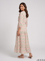 Load image into Gallery viewer, Bloom Motif: Cotton Maxi Dress 90321