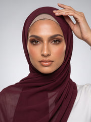 Maroon Veil: Chiffon Shawl 80500003