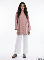 Load image into Gallery viewer, Soft Radiance: Light Pink Brocade Stripe Top 83251