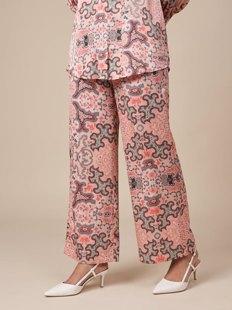 Abstract Print Long Sleeve Top & Pant Set 89992/91812