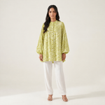 Load image into Gallery viewer, Botanical Patchwork Slub Cotton Top 93871