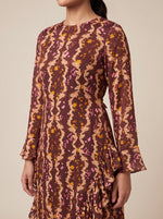Load image into Gallery viewer, Abstract Floral Long Dress 88431