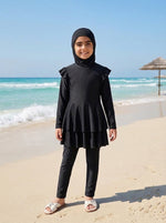 Load image into Gallery viewer, Streamlined Depth: Black Swimwear Set 89801
