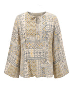 Load image into Gallery viewer, Cotton Below-Hip Tie-Neck Top 93671