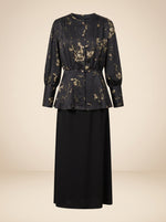 Load image into Gallery viewer, Abstract Contrast Top &amp; Skirt  Set 92621/81211