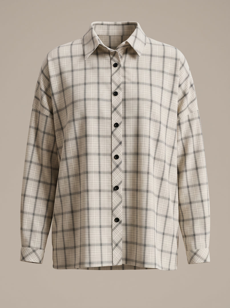 Yarn-Dyed Check Shirt Top 93981