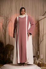 Load image into Gallery viewer, Coastal Grace: Coral &amp; Off White A-Line Dress 76971
