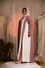 Load image into Gallery viewer, Coastal Grace: Coral &amp; Off White A-Line Dress 76971