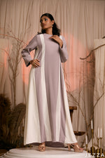Load image into Gallery viewer, Earthy Elegance: Oat &amp; Off White A-Line Dress 76972
