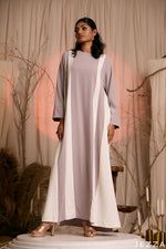 Load image into Gallery viewer, Earthy Elegance: Oat &amp; Off White A-Line Dress 76972