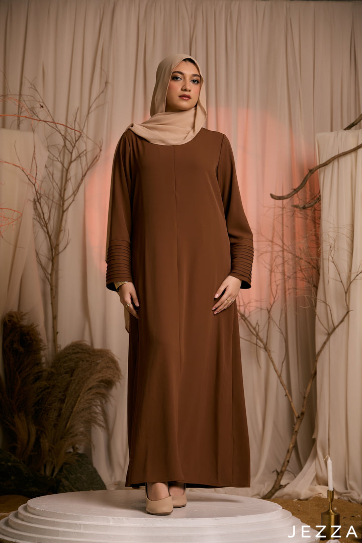 Espresso Elegance: Relaxed Maxi Dress 77611