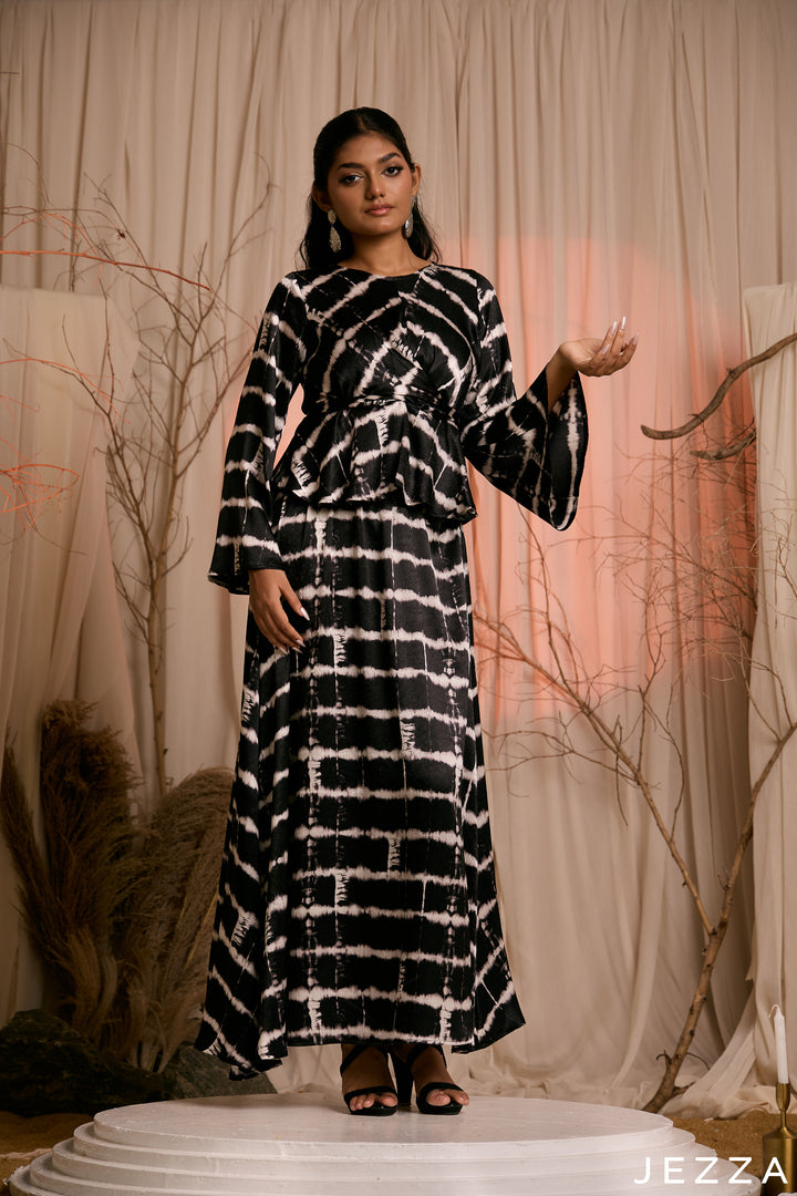 Shibori Flow: Satin Co-Ord Set 82341/8314