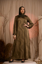 Load image into Gallery viewer, Swirl Flow: Satin A-Line Maxi Dress 83271