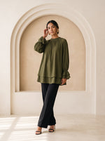 Load image into Gallery viewer, Jungle Green High Neck Top 90152