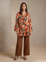 Load image into Gallery viewer, Botanical Muse: Crepe Satin Top 87211