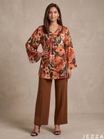 Load image into Gallery viewer, Botanical Muse: Crepe Satin Top 87211