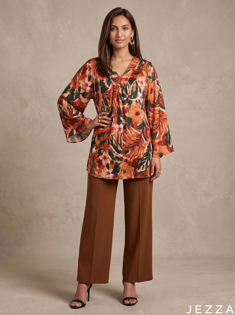 Botanical Muse: Crepe Satin Top 87211