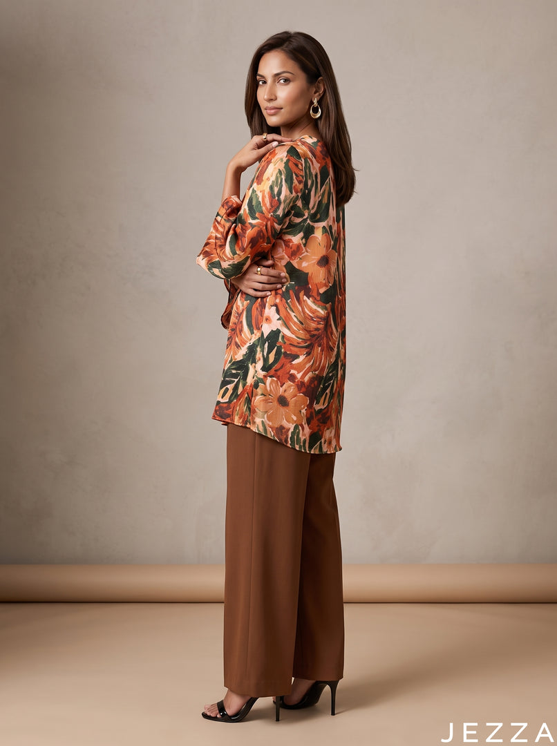 Botanical Muse: Crepe Satin Top 87211
