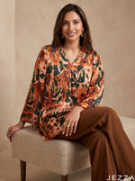 Load image into Gallery viewer, Botanical Muse: Crepe Satin Top 87211