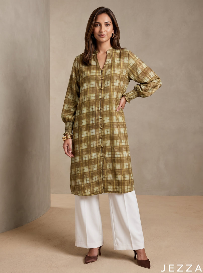 Linear Field: Window Pane Knee Top 82241