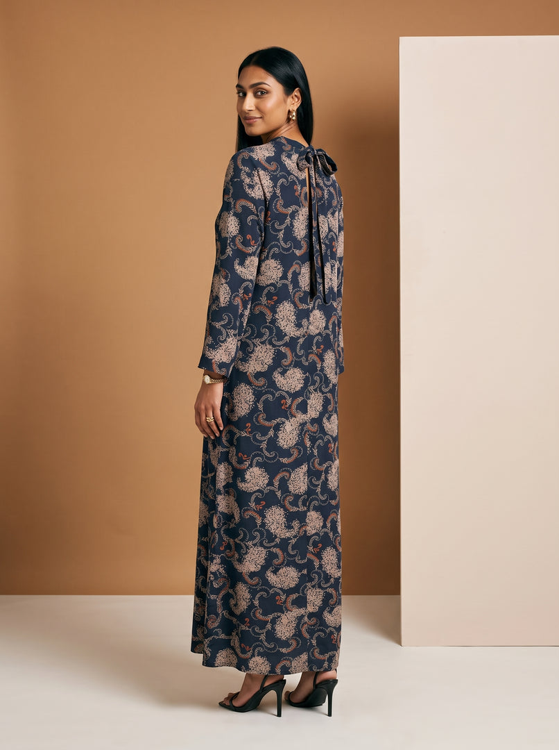 Leaflet Grace: Chiffon A-Line Dress 91871