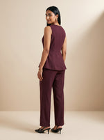 Load image into Gallery viewer, Maroon Essence: Poly Cotton Sleeveless Hip Top 88103