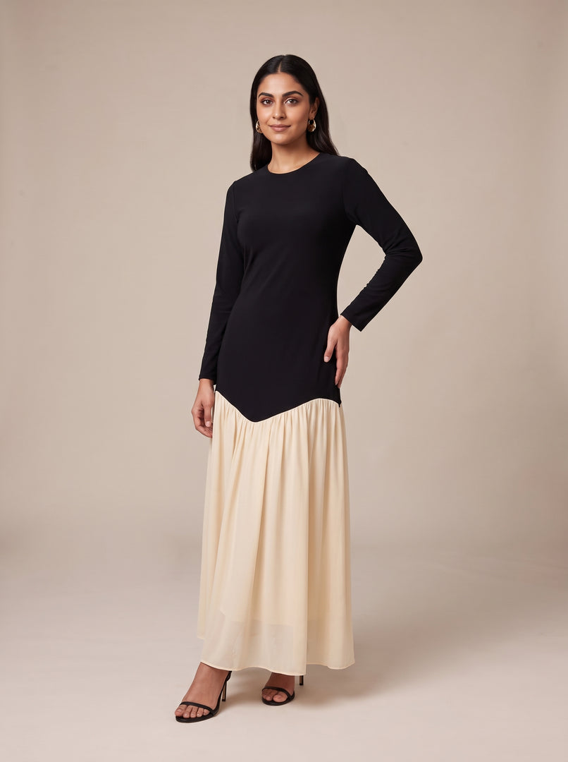 Monochrome Flow Dress 87142