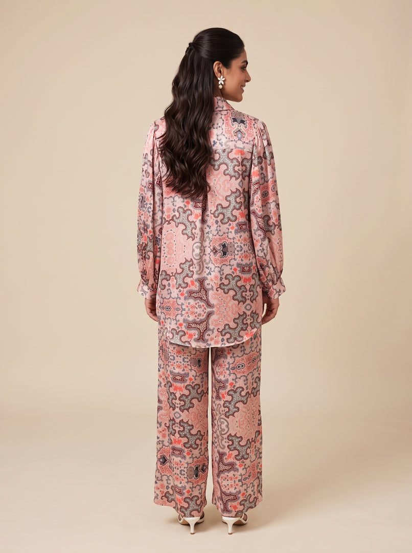 Abstract Print Long Sleeve Top & Pant Set 89992/91812