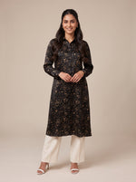Load image into Gallery viewer, Abstract Print Below-Knee Shirt Top 92751