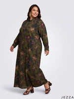 Load image into Gallery viewer, Floral Heritage: Cotton A-Line Dress 90411