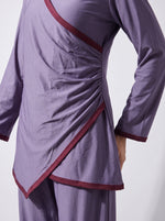 Load image into Gallery viewer, Amethyst Purple Draped Co-Ord Set 90022/90032