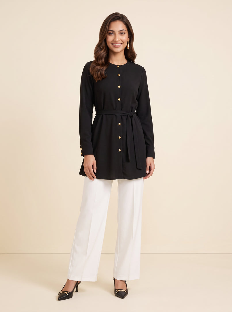 Textured Round Neck Top 90481
